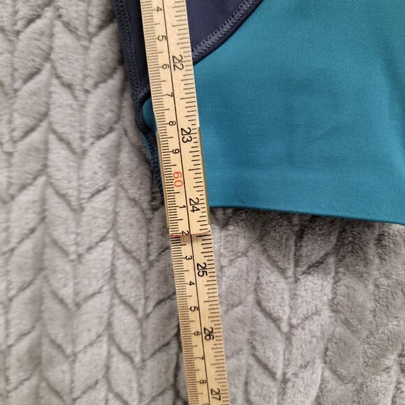 Athleta Crunch Colorblock ⅞ Tights in SuperSonic Size Medium #487398 Navy Blue - Picture 6 of 11